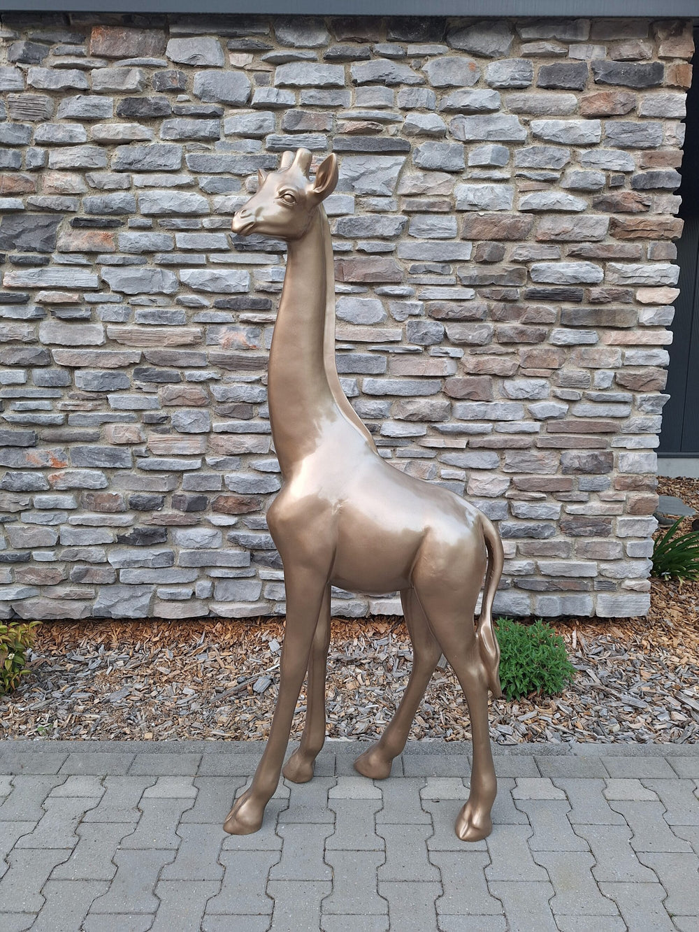 Beeld giraf goud 180 cm - Kidooz
