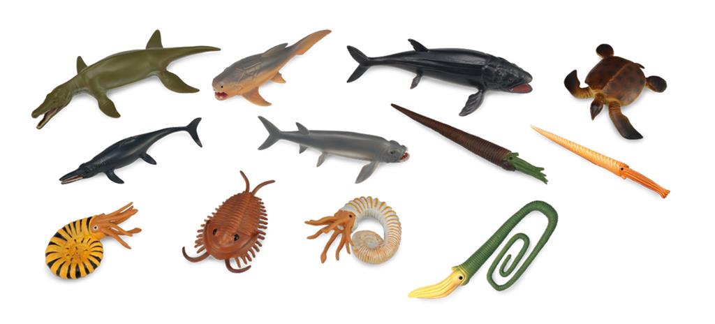 SET VAN 12 PREHISTORISCHE DIEREN