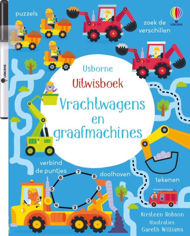 Uitwisboek vrachtwagens en graafmachines - Kidooz