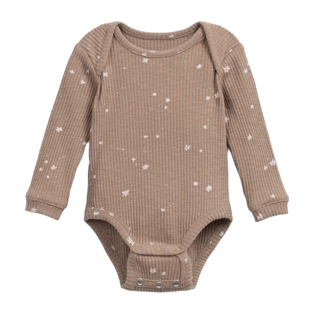 PRINTED RIB FLAMÉ ROMPER ANCESTRAL - Kidooz