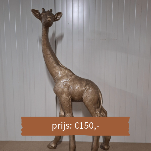 Beeld giraf goud 119 cm - Kidooz