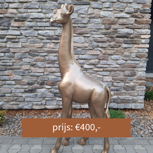 Beeld giraf goud 180 cm - Kidooz