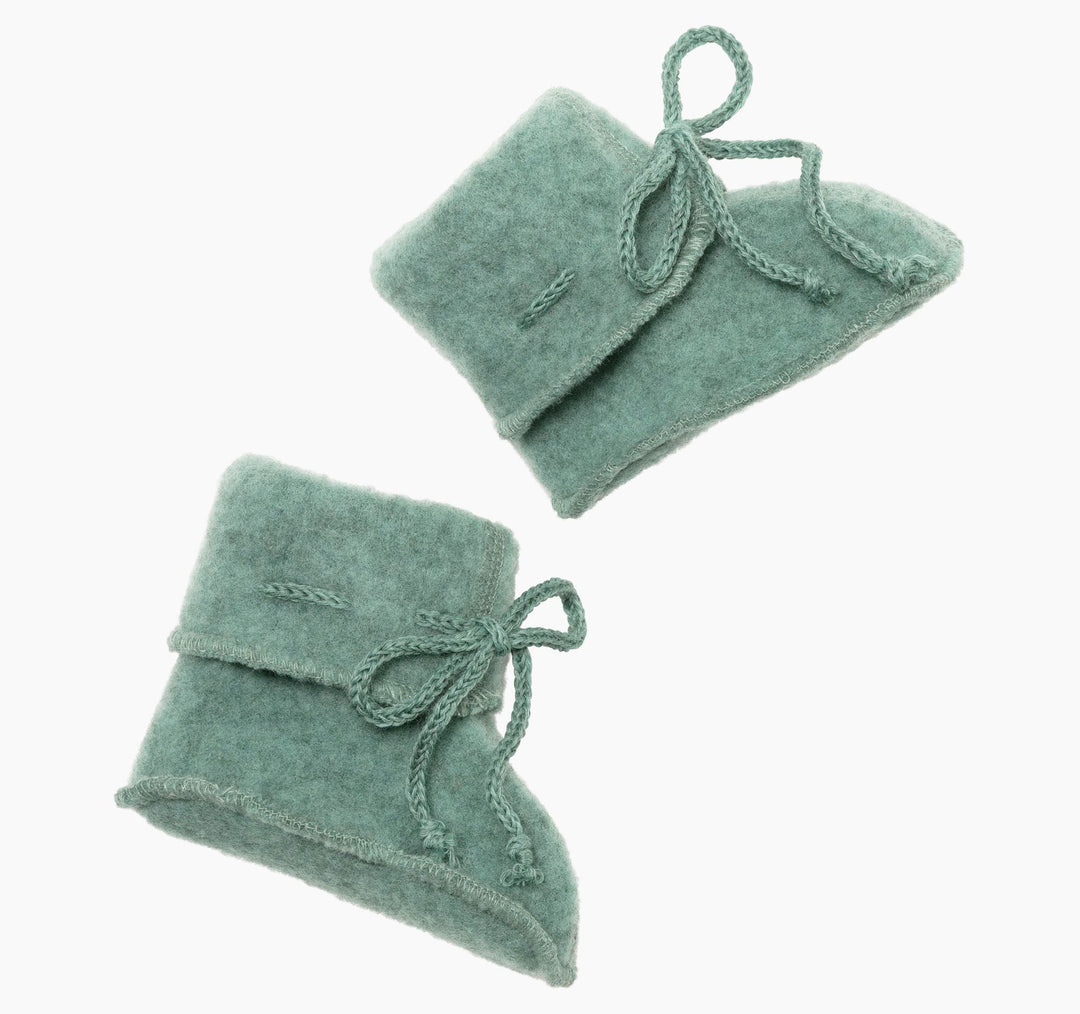 Wollen slofjes jade melange