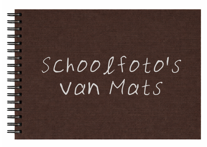 Schoolfotoboek linnen hazel