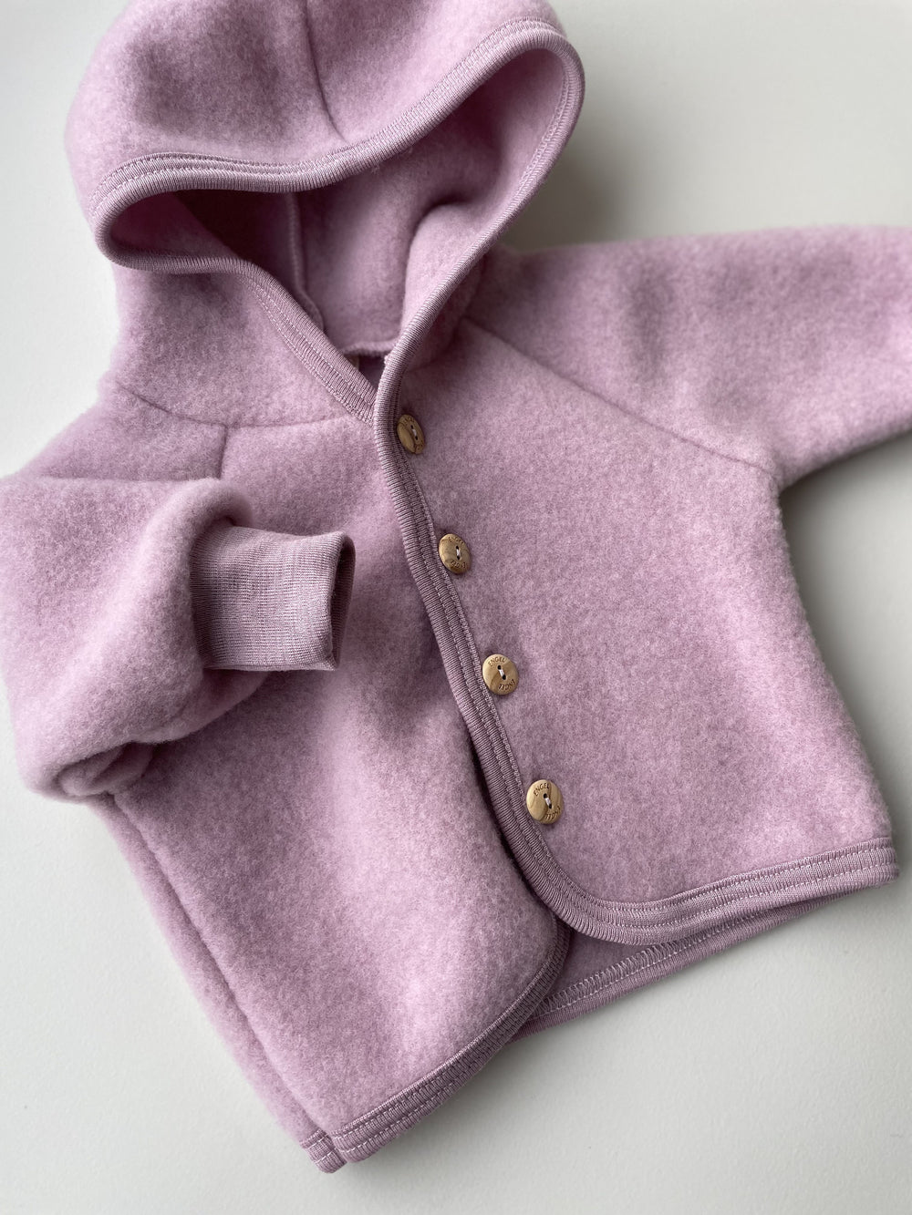 Jasje 100% wol-fleece — rosewood melange - Kidooz