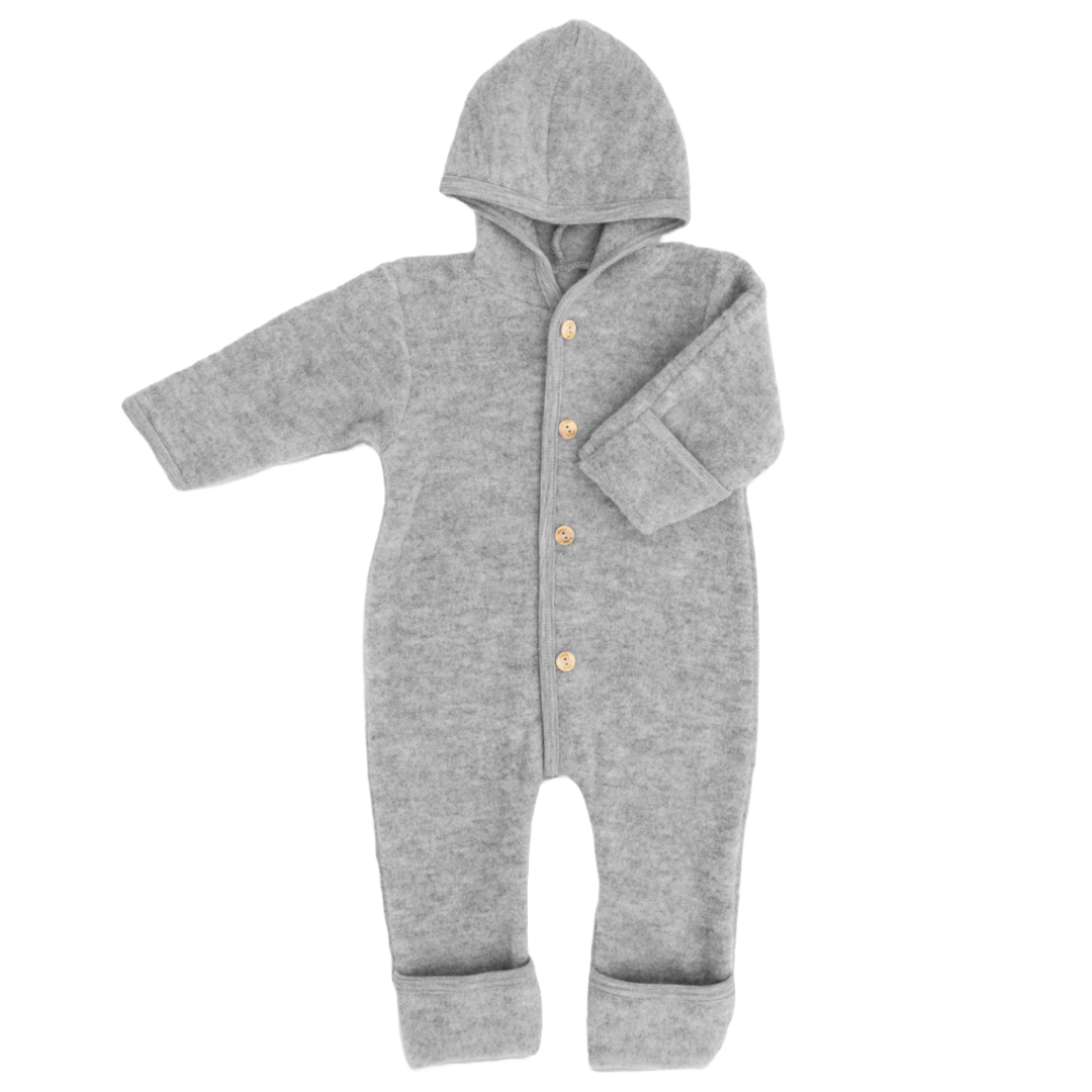Overall 100% wol-fleece — grey melange - Kidooz