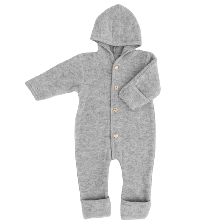 Overall 100% wol-fleece — grey melange - Kidooz