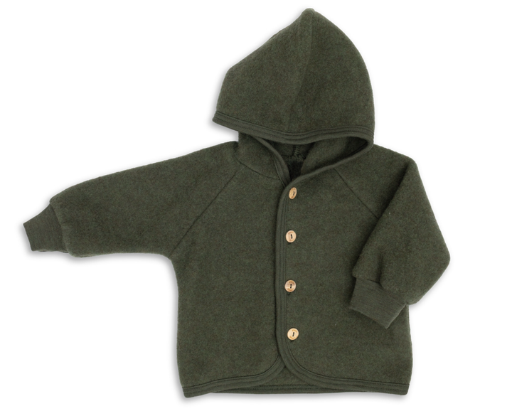 Jasje 100% wol-fleece — reed melange - Kidooz