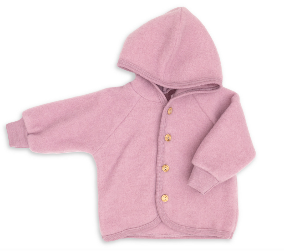 Jasje 100% wol-fleece — rosewood melange - Kidooz